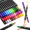 36 Color Double Ended Painting Pen, Fine line art Marker pen, Water Based Highlighter, Used for Outline, Drawing, Calligraphy and Coloring Books. (36)